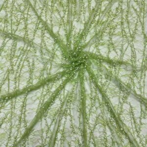 African Luxury Beaded Tulle Lace Fabric 2025 Nigerian Handmade Heavy Sequins Pearls Lace Fabric For Bridal Wedding Dresses