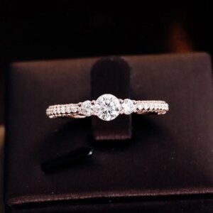 Provence Custom Jewelry 10K 14K 18K yellow rose white Solid Gold Lab Diamond Wedding Ring Set Classic Promise Engagement Rings