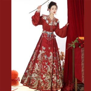 Adult Female Han Costume Ming Hanfu Wedding Clothes Chinese Toast Dress Ancient Style