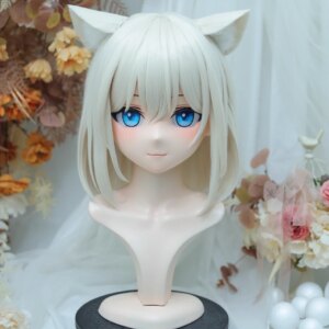 (NFD36–0)Customize Full Head With Lock Pretty Female/Girl Japanese Animego Character Kig Cosplay Kigurumi Mask Crossdress Doll