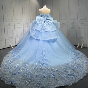 Vestido 15 Anos Vestidos De Gala Largos Novia Princesa Con Brillo Sky Blue Boda Vestidos Quinceanera