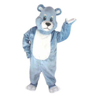 Light Blue Bear Mascot Costume School Advertising Costume Mascotte Outfit Suit Fancy Dress EMS FREE SHIP SW501