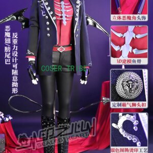 Nijisanji Watarai Hibari Voltaction Men Cosplay Costume Cos Game Anime Party Uniform Hallowen Play Role Clothes Clothing