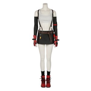 Tifa Lockhart Cosplay Costume Top Skirts Women Disguise Fantasia Clothing Halloween Carnival Party Suit