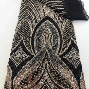 African Beads Groom Tulle lace Fabric 2025 High Quality Sequins Embroidery French Tulle Laces For Nigeiran Party Dress