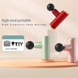 Portable Intelligent Electric Pocket Mini Deep Tissue Metal Massager Gun Portable Percussion Muscle Massage Fascial Gun