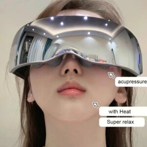 Super Relax Eye Massage Device Improve Sleeping Heating Vibration Eye Massager With 12 Massage Heads Fatigue Relieve Eye Care
