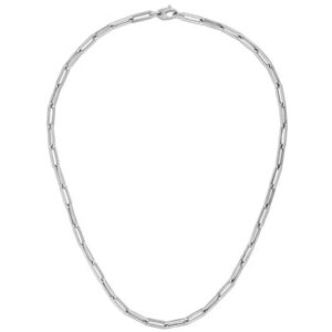 14k White Gold Bold Paperclip Chain 4.2 mm