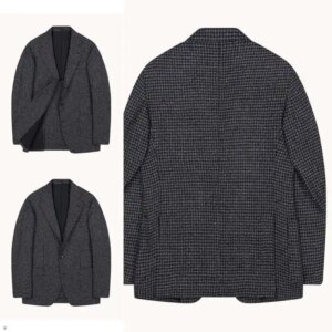Vintage Street Outwear Thick Business Casual Suit Jacket Single Breasted Classic Men’s Suits Tweed Business Blazer Customized