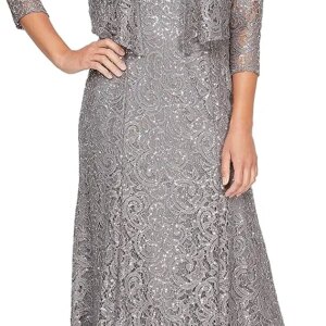 MULONG Elegant Lace Long Mother of the Bride Dresses 2 Piece Formal Evening Gowns Custom Made Plus Size Wedding Guest Dress