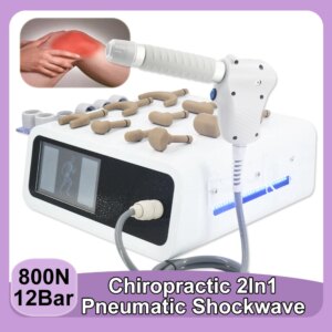 12Bar Pneumatic Shockwave Therapy Machine For Man ED Treatment Spinal Correction Pain Relief Massage Chiropractic Tools