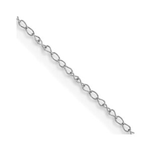 10k White Gold.42mm Carded Curb Chain