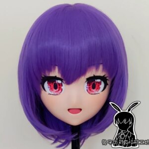 (RB32937)Customize Lockable Full Head Resin Cartoon Cosplay Japanese Character Anime Role Play Kigurumi Mask With Back Shell