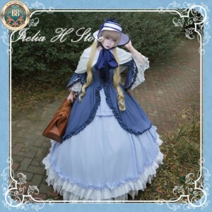 Irelia H Gosick Victorique de Blois Cosplay Costume blue Palace dresses female