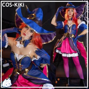 COS-KiKi Game LOL Miss Fortune Battle Suit Cosplay Costume Gorgeous Dress Uniform Halloween Party Role Play Outfit Women