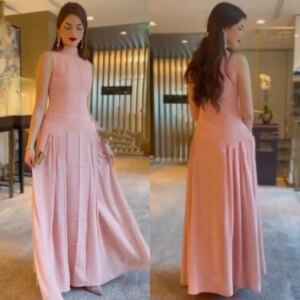 Customized Saudi Arabia Evening Chiffon Draped Homecoming A-line High Collar Bespoke Occasion Gown Long Dresses