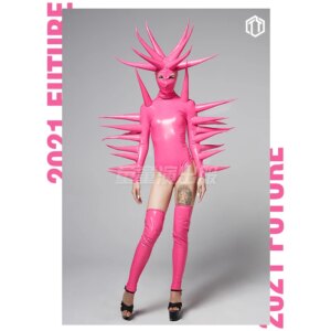 Future Technology Nightclub stage Show pink monster Costume Sexy club dance wear