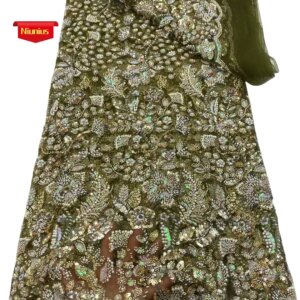 2025Latest Best Quality Mixed Colors Luxurious Elegant Soft Mesh lace With Stones Fabric For Wedding Evening Dresses NN1825_R