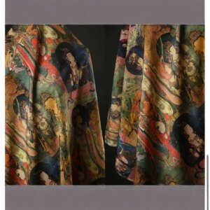 20 Pieces Flat Cloth New Chinese Digital Printing Fabric Cheongsam Dress Top New Chinese Style Hanfu Fabric