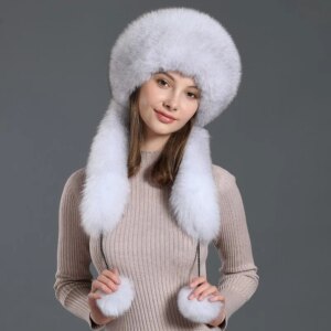 New fur ear protector Lei Feng long fringe hat for women