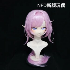 (NFD087)Customize Full Head With Lock Pretty Female/Girl Japanese Animego Character Kig Cosplay Kigurumi Mask Crossdress Doll
