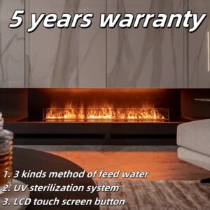 5 Years Warranty steam atomized fake mist fire water vapor electric large decorative steam fireplace
