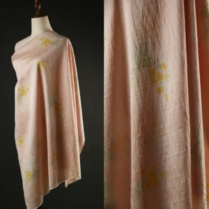 Thin Micro-Transparent Printed Linen Fabric Gauze Skirt Hanfu Shirt Cheongsam New Chinese Style National Style Fabric