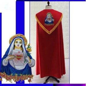 Priest Cope Red Roman Catholic Church Bishop Liturgical Vestment Embroidery Anglican Clergy Cape Cappa Choralis Choir Mantle