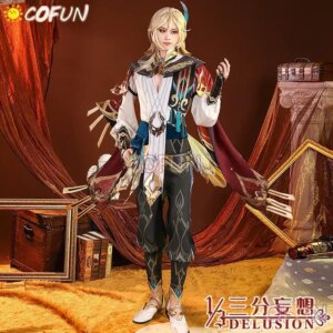 COFUN Genshin Impact Kaveh Architect Game Suit Handsome Gorgeous Uniform Cosplay Costume Halloween Party Outfit Men Anime