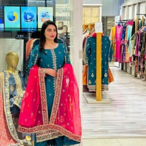 Gown Salwar Kameez PakistanI Indian Wedding Party Dress Polaroid Suit