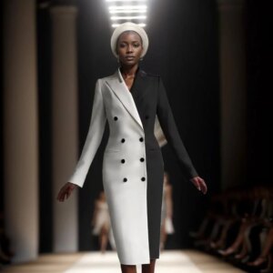 Elegant Bride’s Mother Dresses Double Breated Women Suit Jackets Long Tailored Color Spliced Coat Ladies Dinner Party Blazer 1PC