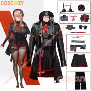 Game NIKKE Emma Cosplay Costume Sweet Fashion Black Battle Uniform Skirt Activity Party Role Play Clothing Set Custom-Made