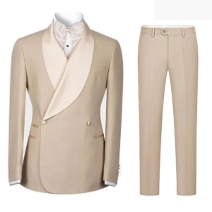 2 Piece Suit Men Blazer Pants Groom Tuxedo Slim Fit Customized Wedding Prom Party Formal Occasions Tailor-Made Plus Size
