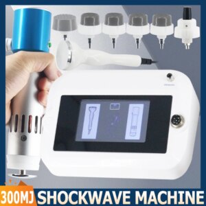 Shockwave Ultrasonic Therapy Machine New Tech Handle For ED Treatment 300MJ Physiotherapy Shock Wave Massager Soles Pain Relief