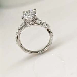 PT950 Platinum Solid Real Gold Vine Twigs IGI3CT RADIANT MARQUISE Lab Grow Diamond wedding diamond engagement ring Fine jewelry