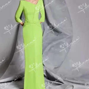 customized V Neckline Prom Dress Long Shoulder With Floor Length Evening Elegant Party Dress For Women2025