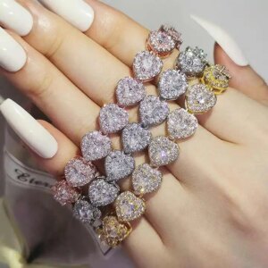 Top Icy Hip Hop Jewelry 18K Gold Round Diamond Multicolor Tennis Bracelet with Emerald Embellishments