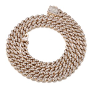 Provence 10K Yellow Gold Cuban Chain Necklace for Men 16/18/20/22/24 Inch Hip Hop Necklace Women’s Choker Line Chain Jewelry