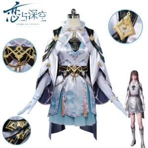 Love and Deepspace Heroines Cosplay Costume Flowing Clouds Holding Wind Dress Battle Uniform Role Play Clothing Halloween Party