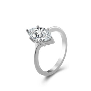 Provence 10K/14K/18K Moissanite Eternity Rings for Women Marquise Cut 2.2 CT Women’s Engagement Rings D Color Personal Custom