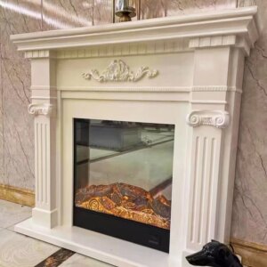 Freestanding Contemporary Recessed Cabinet Fireplace Interior Decorative Electric Fireplace 3d Flame Artificial Fireplace