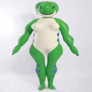 Pure Latex Rubber Catsuit Double layer Mystery Aliens Bodysuit Size XS-XXL