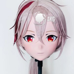 (AL106)Customize Character Crossdressing Female/Girl Resin Full/Half Head With Lock Anime Cosplay Japanese Animego Kigurumi Mask