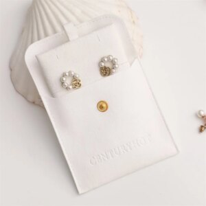 50-500pcs white microfiber snap bags and necklace holders, jewelry bags, packing bags for earrings, bracelets, necklaces