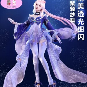 Anime! Genshin Impact Sangonomiya Kokomi Game Suit Dress Uniform Cosplay Costume Halloween Party Role Play Outfit For Women NEW