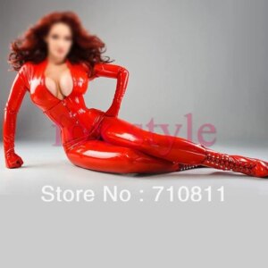 Women ‘s zentai with corset with front zipper