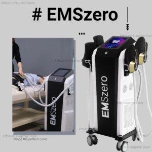 Professional Black RF EMS Sculpt Machine 6500W Fat Body Slimming Technology Muscle Stimulation Sculpting EMSZERO