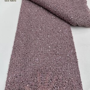 African Beaded Tulle Lace Fabric Luxury Nigerian Lace Fabric 2025 High Quality Sequins Embroidery For Sewing Cloth Party Dress