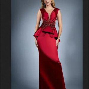 Elegant V-Neck Backless Evening Dresses Women Mermaid prom dresses Sleeveless Formal Occasion Dresses Gown vestidos Customized