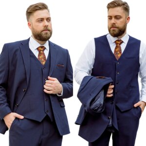 Simple Wedding Tuxedos Single Button Notched Lapel Men Suit Three Piece Set Jacket Vest Pants Groom Business Blazers Customized